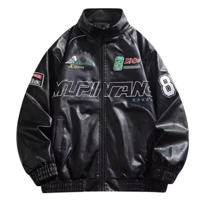 Black LAP 85 Leather Racing Jacket