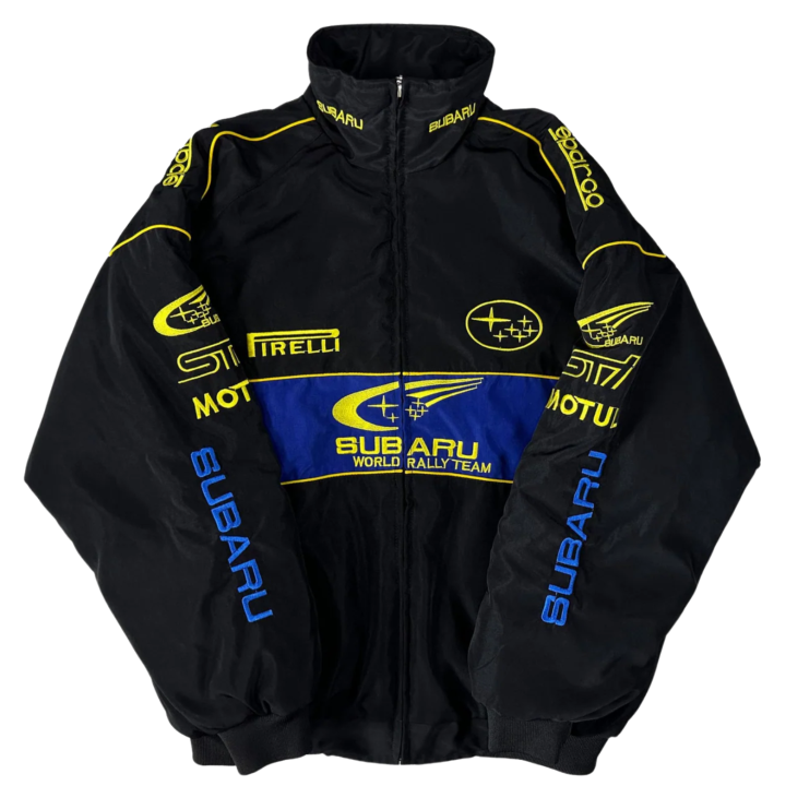 Black Subaru Vintage Racing Jacket