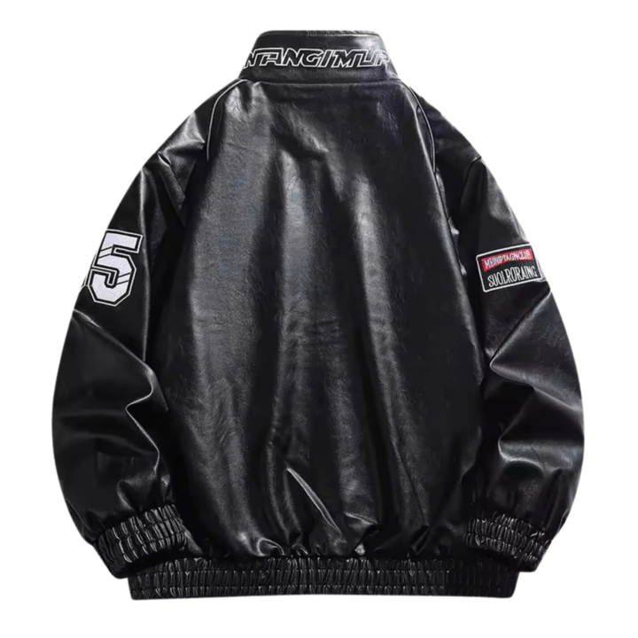 Alternative view of Black LAP 85 Leather Racing Jacket