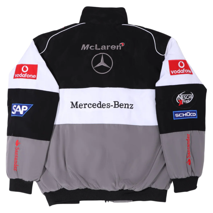 Alternative view of White Mercedes Vintage Racing Jacket