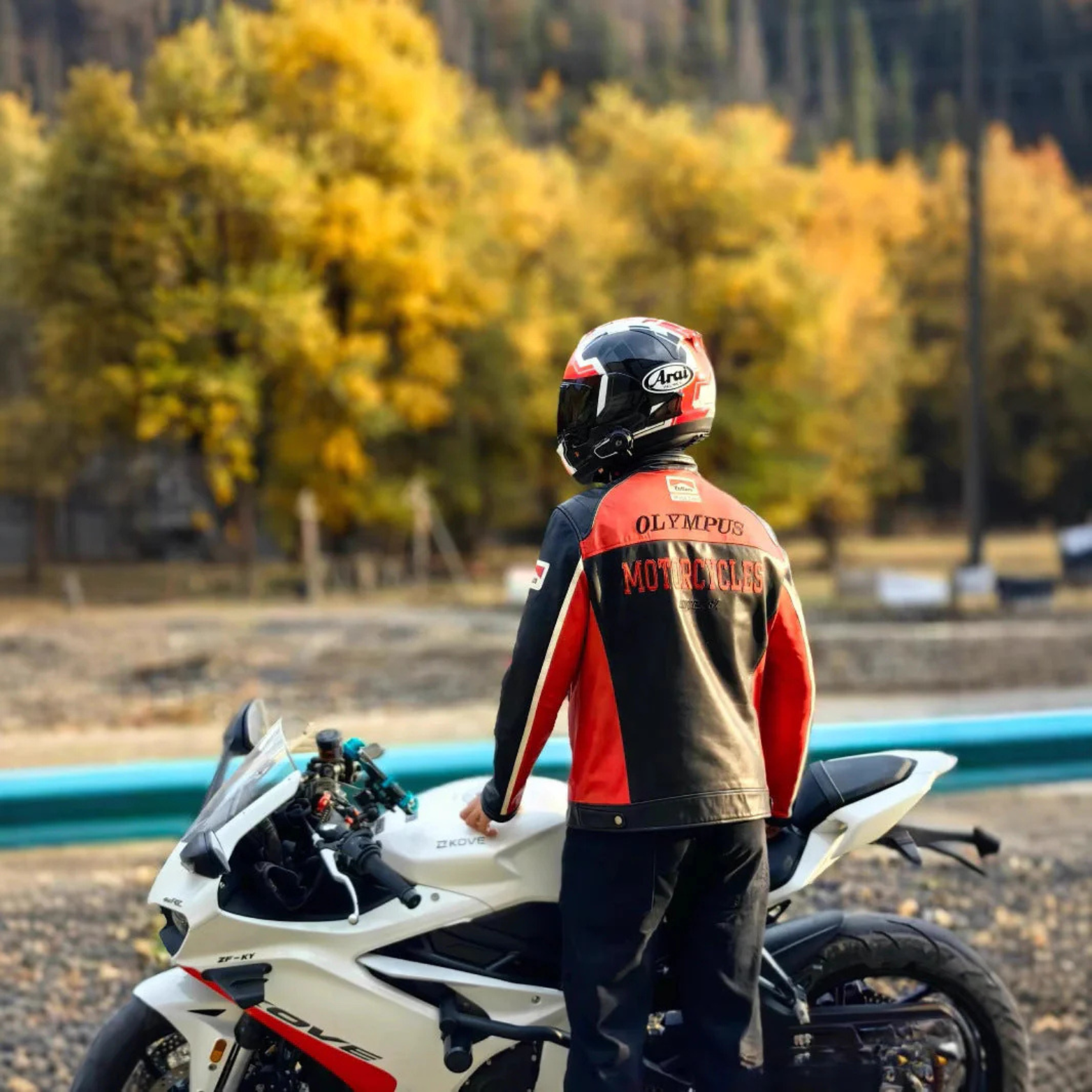 Olympus Ferrari Leather Racing Jacket - Image 3