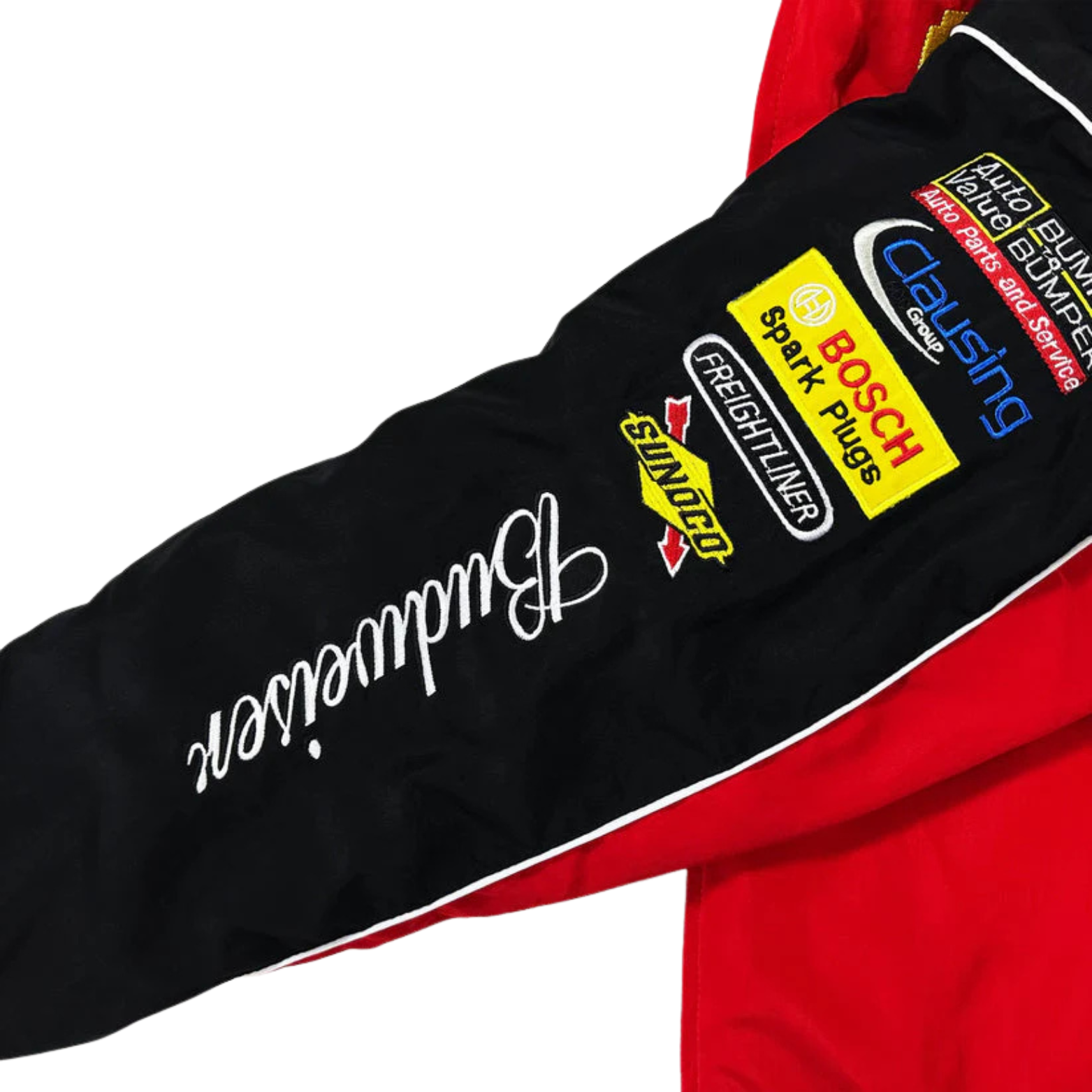 Red Budweiser Vintage Racing Jacket - Image 4