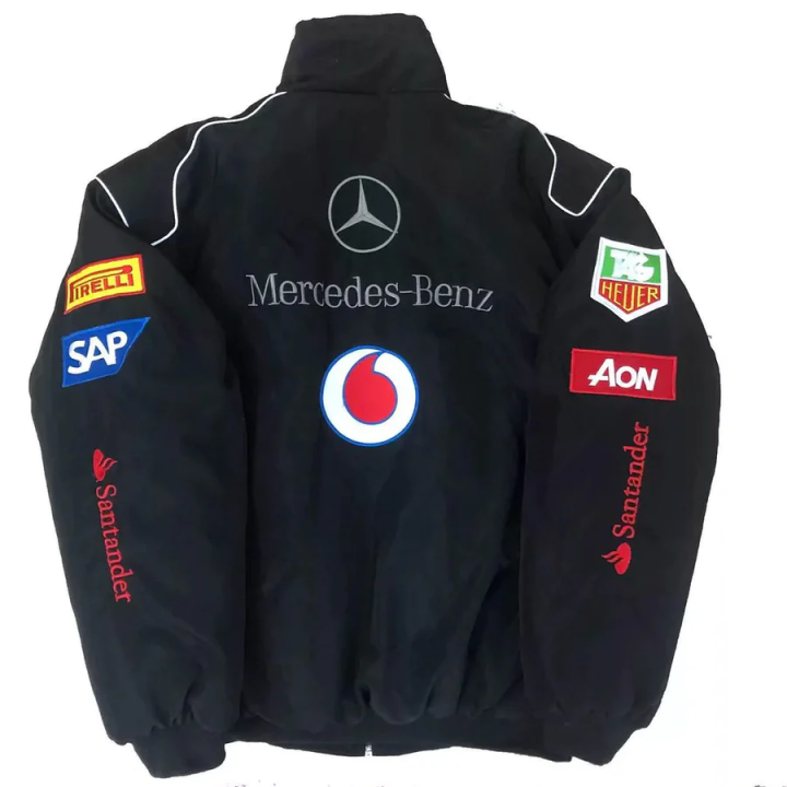 Alternative view of Black Mercedes Vintage Racing Jacket